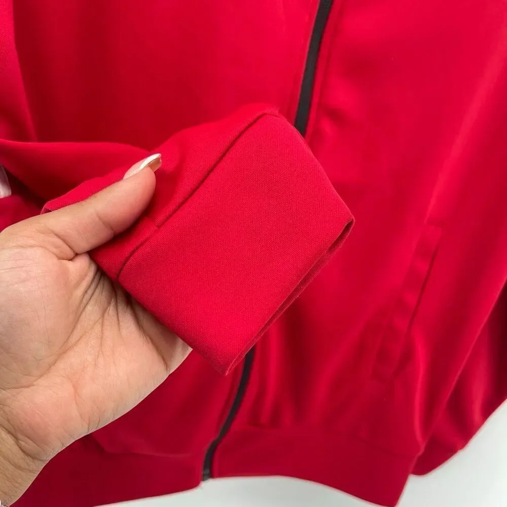 Pillars Men’s Red Track Jacket XS Oversized Zip Up Streetwear Athleisure